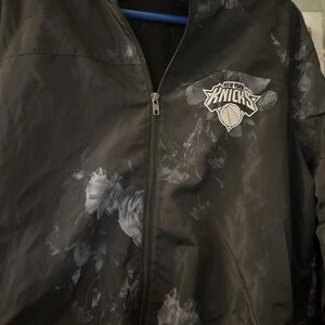 Knicks Black Windbreaker Jacket